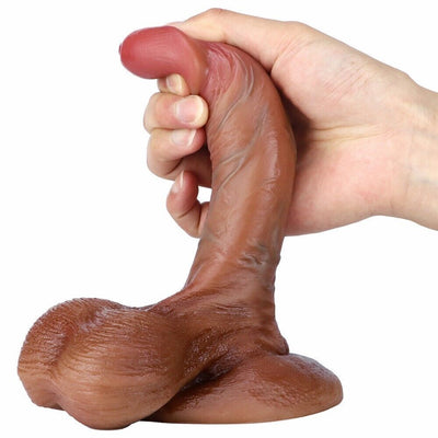 Gode Avec Testicules Pendantes - 18.5cm ou 20cm