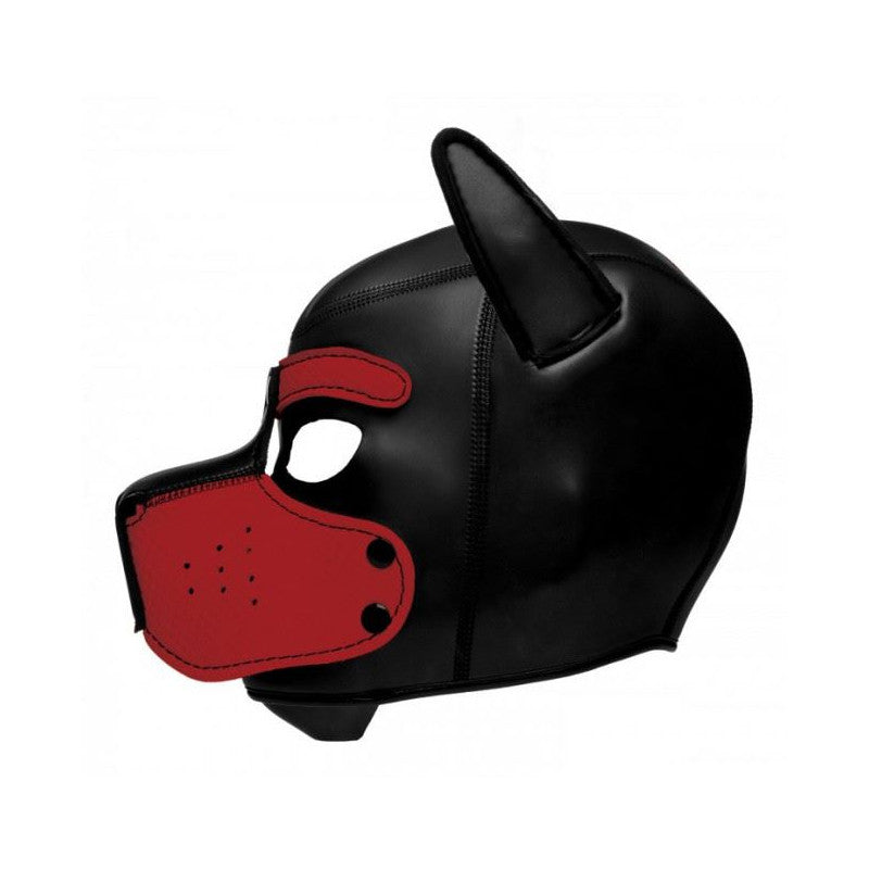 Kit Puppy Rouge : Masque Neoprene, collier, brassière & Harnais