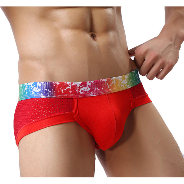 Boxer Taille Basse Rainbow Rouge